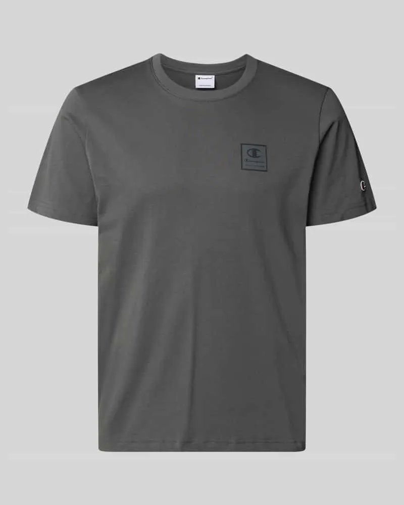 Champion T-Shirt mit Logo und Rundhalsausschnitt Anthrazit