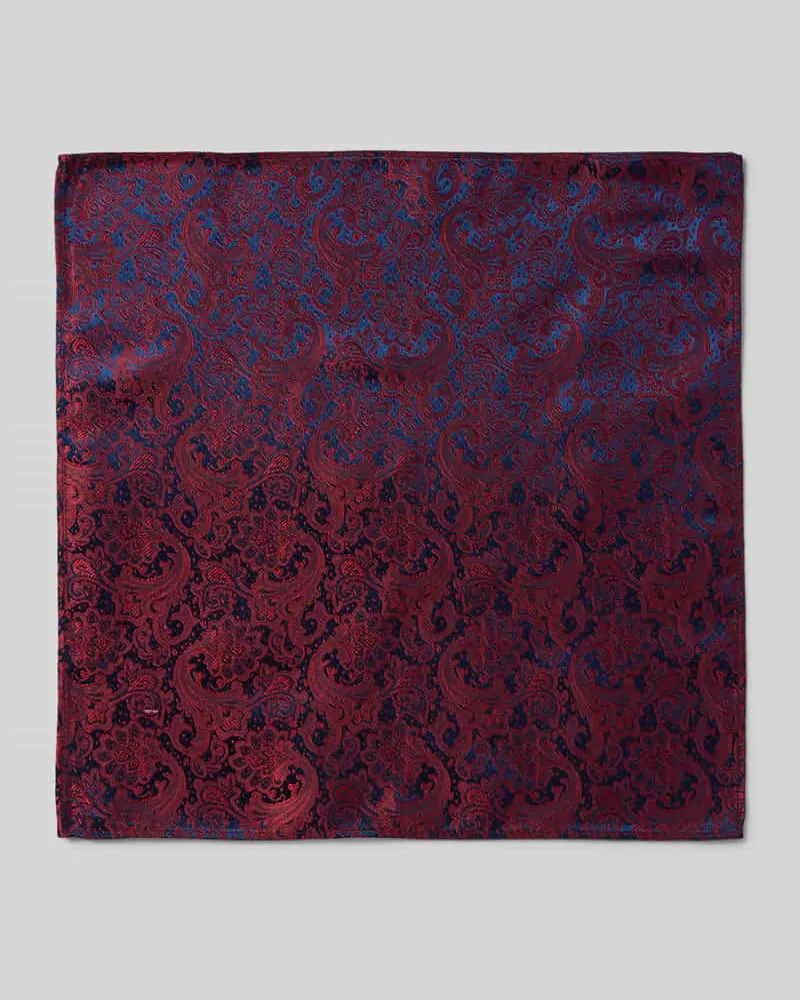 Monti Seideneinstecktuch mit Allover-Muster Rot