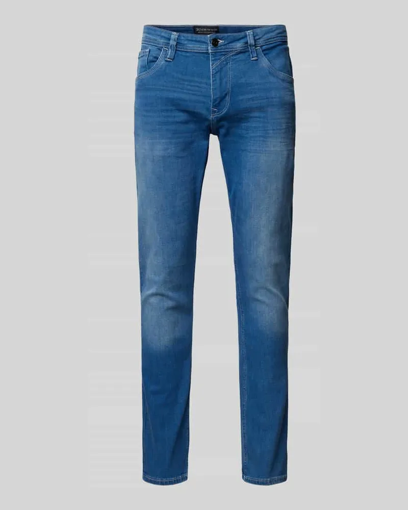 Tom Tailor Straight Fit Jeans aus Baumwoll-Mix Modell 'AEDAN Hellblau