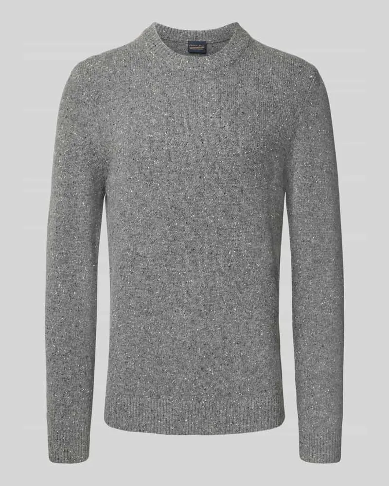 Christian Berg Strickpullover aus Lanawolle-Mix mit Rundhalsausschnitt 