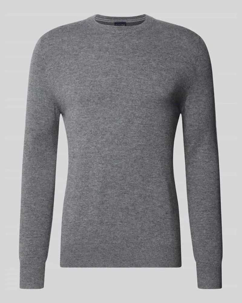 Christian Berg Regular Fit Strickpullover aus Woll-Kaschmir-Mix Mittelgrau