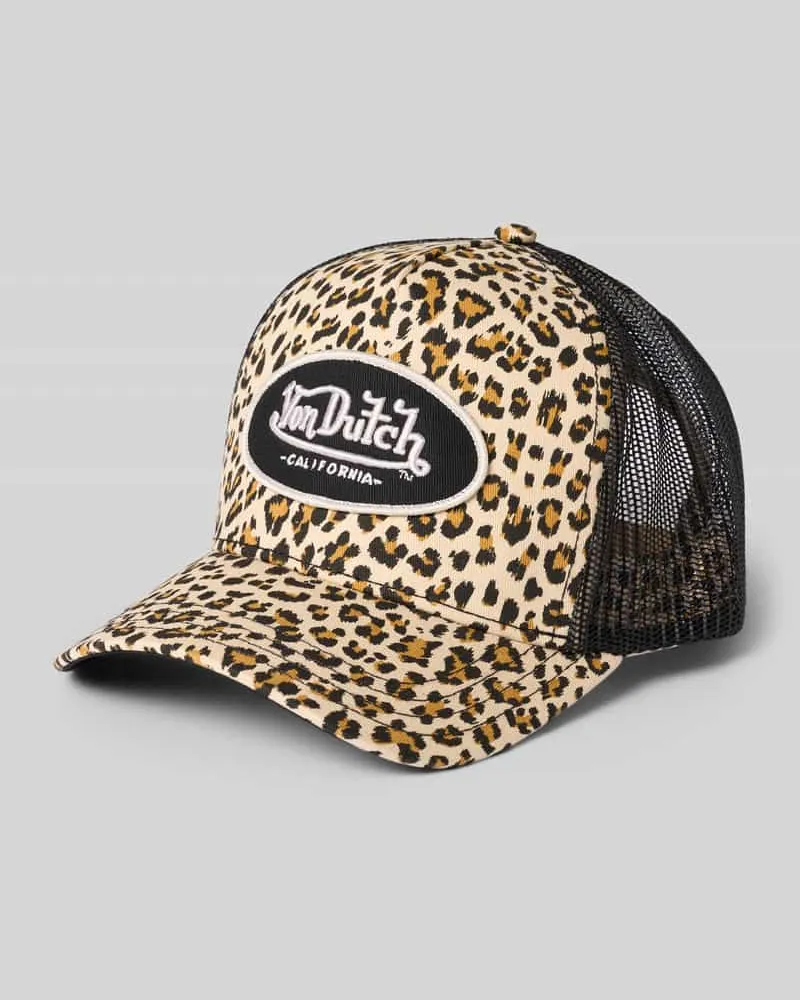 Von Dutch Trucker Cap mit Label-Patch Modell 'Leo Camel