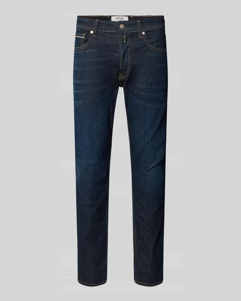 Replay Straight Fit Jeans mit Eingrifftaschen Modell 'GROVER 