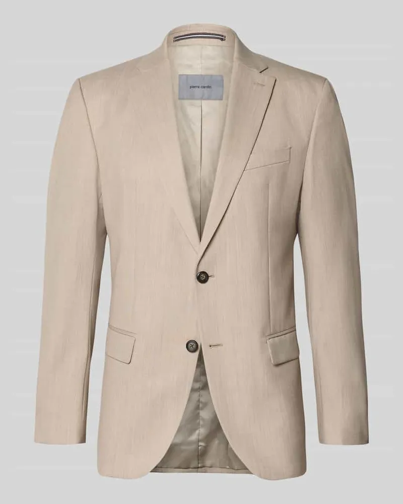 Pierre Cardin Slim Fit 2-Knopf-Sakko aus Schurwoll-Mix Modell 'Grant Beige