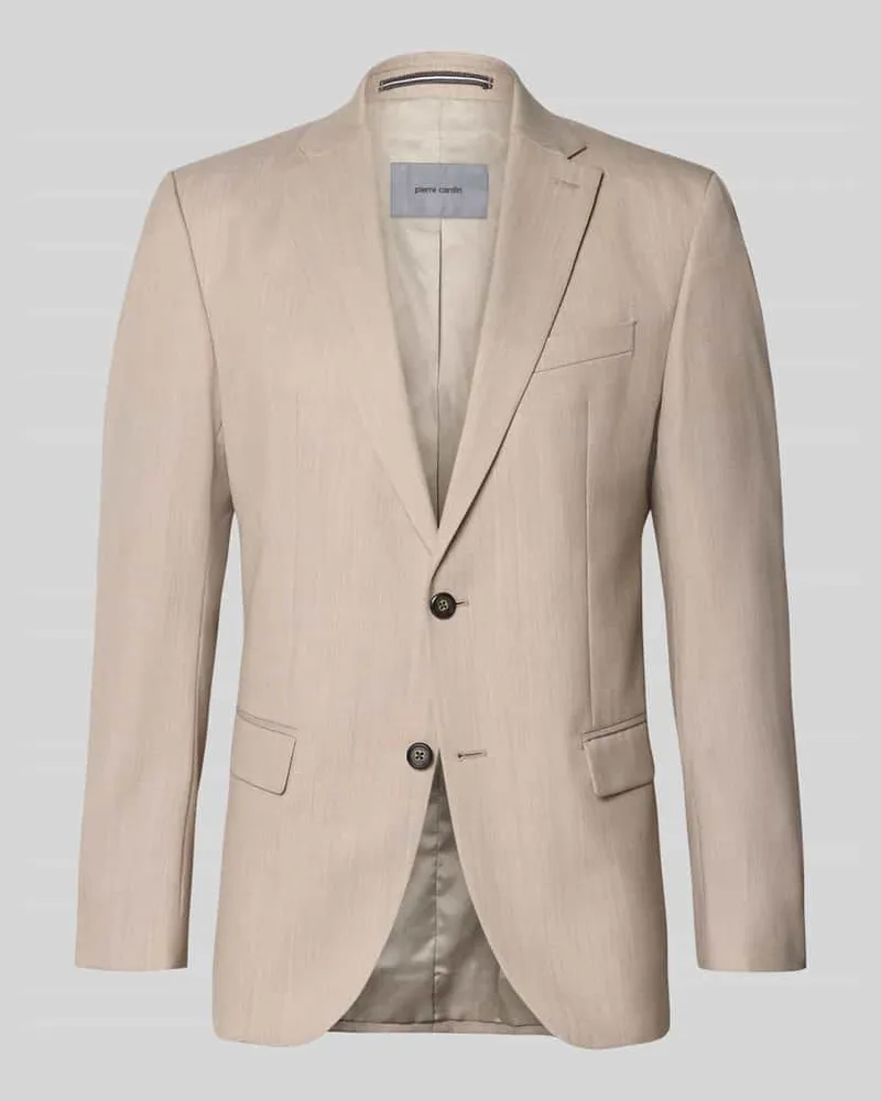 Pierre Cardin Slim Fit 2-Knopf-Sakko aus Schurwoll-Mix Modell 'Grant Beige