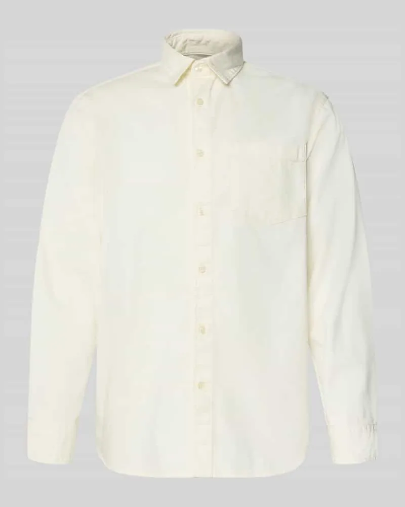 Selected Homme Regular Fit Freizeithemd aus Bio-Baumwolle Modell 'CARLO Ecru