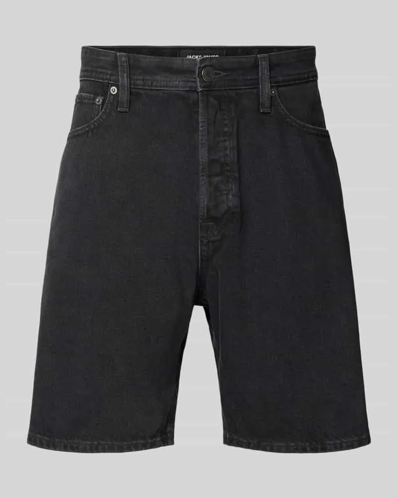 Jack & Jones Regular Fit Jeansshorts im 5-Pocket-Design Modell 'TONY Black