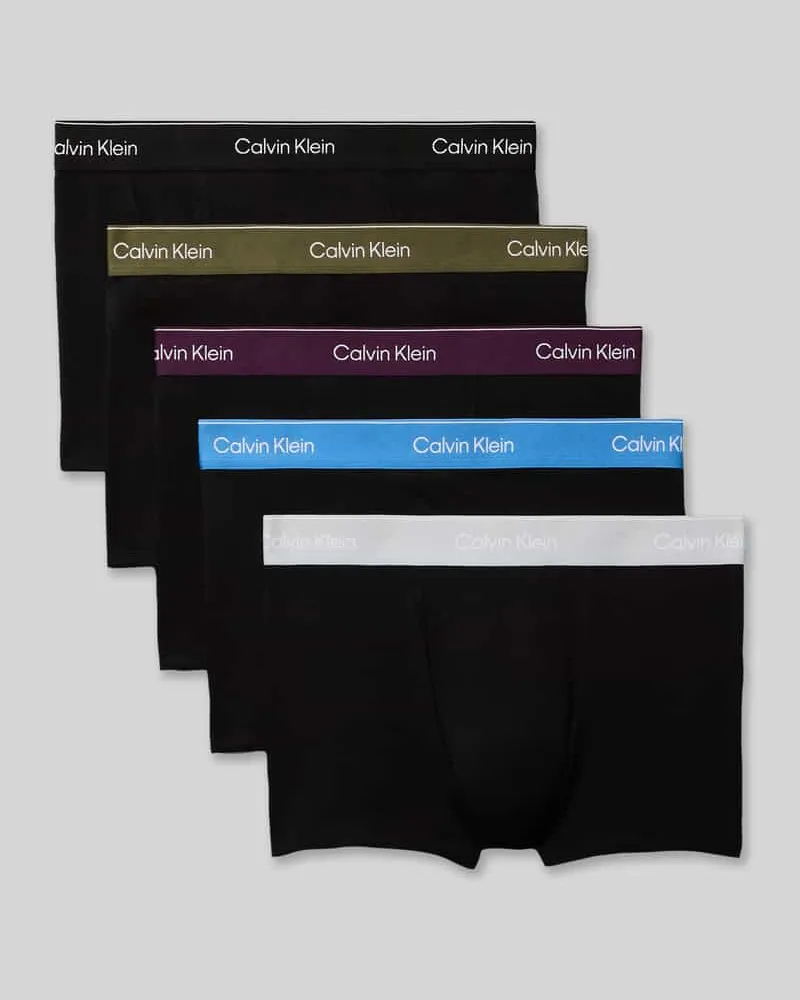 Calvin Klein Relaxed Fit Trunks aus Baumwoll-Mix im 5er-Pack Black