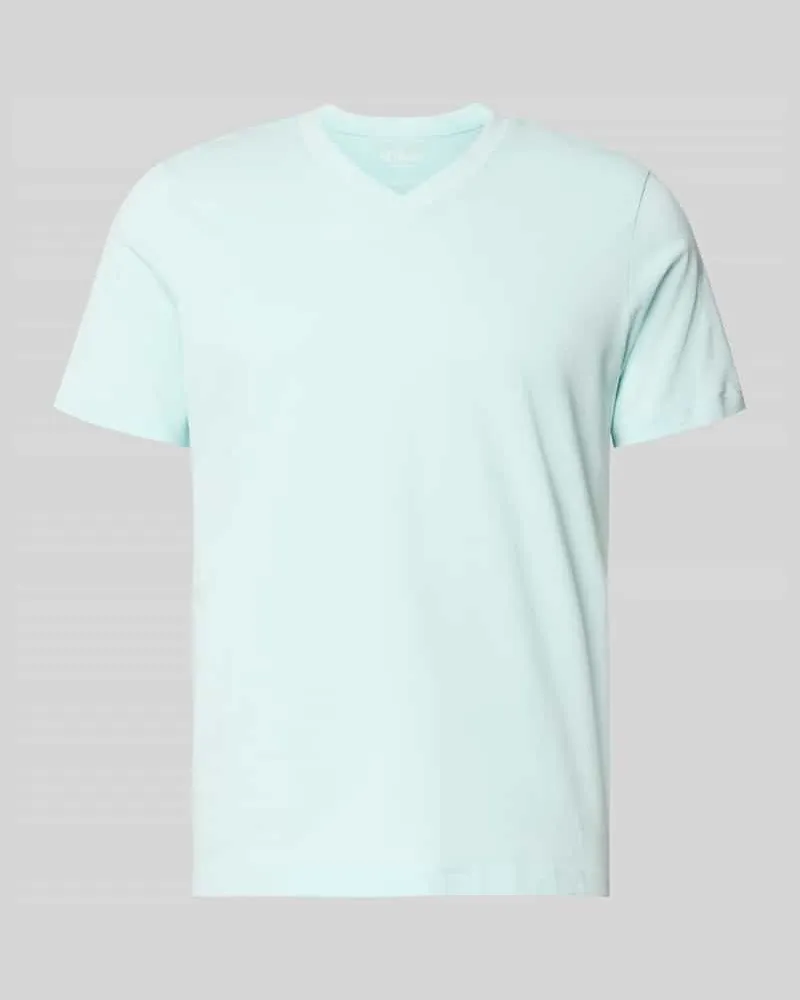 S.Oliver Regular Fit T-Shirt aus reiner Baumwolle Tuerkis