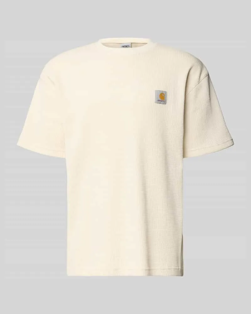 Carhartt WIP T-Shirt mit Strukturmuster Modell 'Nelson Ecru