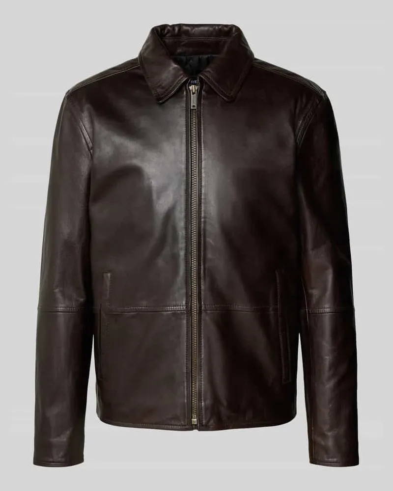 Strellson Regular Fit Lederjacke aus echtem Lammnappa Modell 'KELLAN 