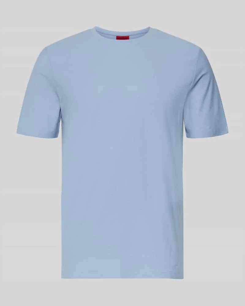 HUGO BOSS Regular Fit T-Shirt aus reiner Baumwolle Modell 'DIMERSTESO Hellblau