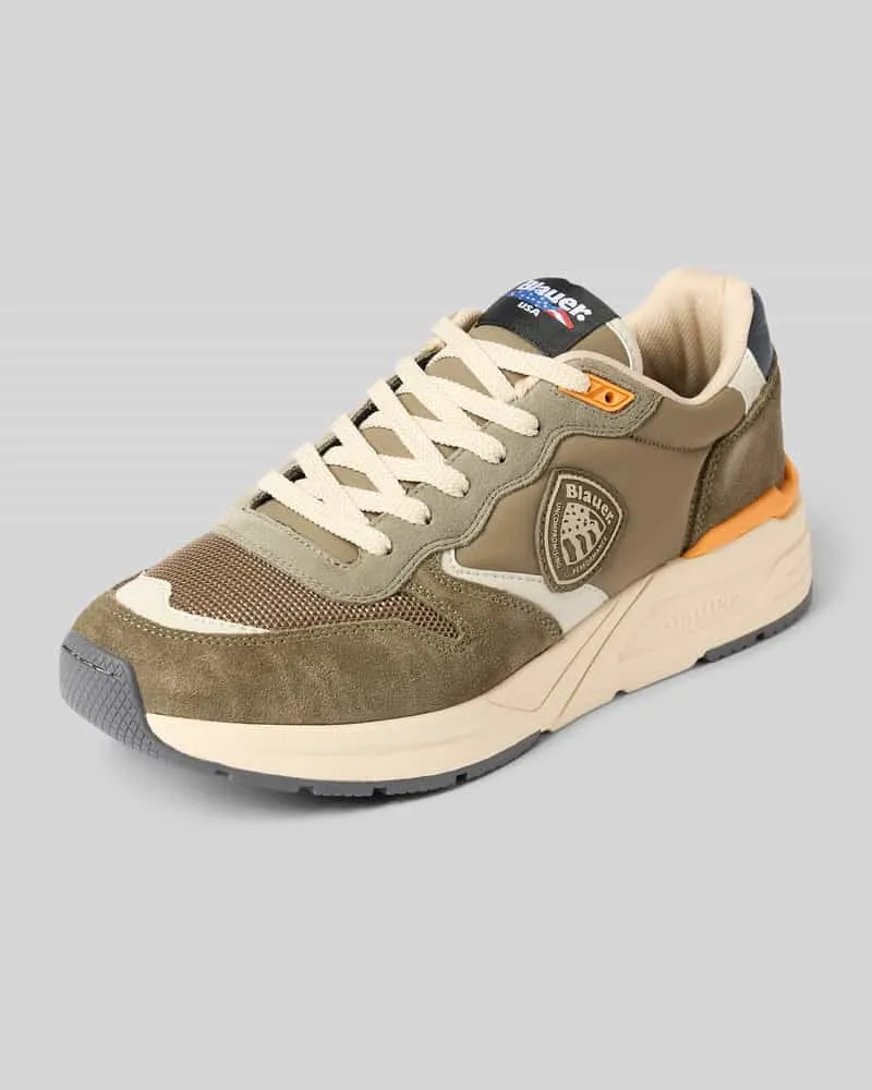 Blauer Sneaker mit Kontrastbesatz Modell 'RAYO Oliv