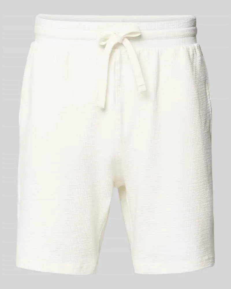 Only & Sons Loose Fit Sweatshorts aus Baumwoll-Mix Modell 'KIAN Weiss
