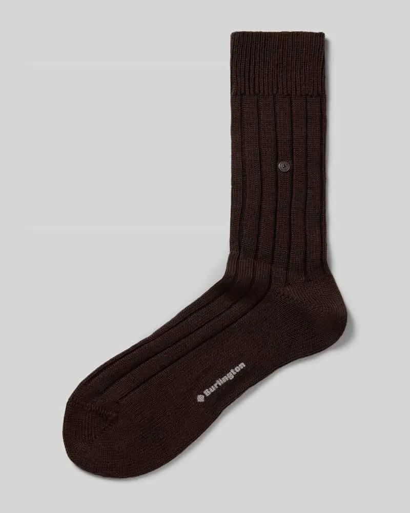 Burlington Wollsocken aus Schurwoll-Mix Modell 'Dover Dunkelbraun