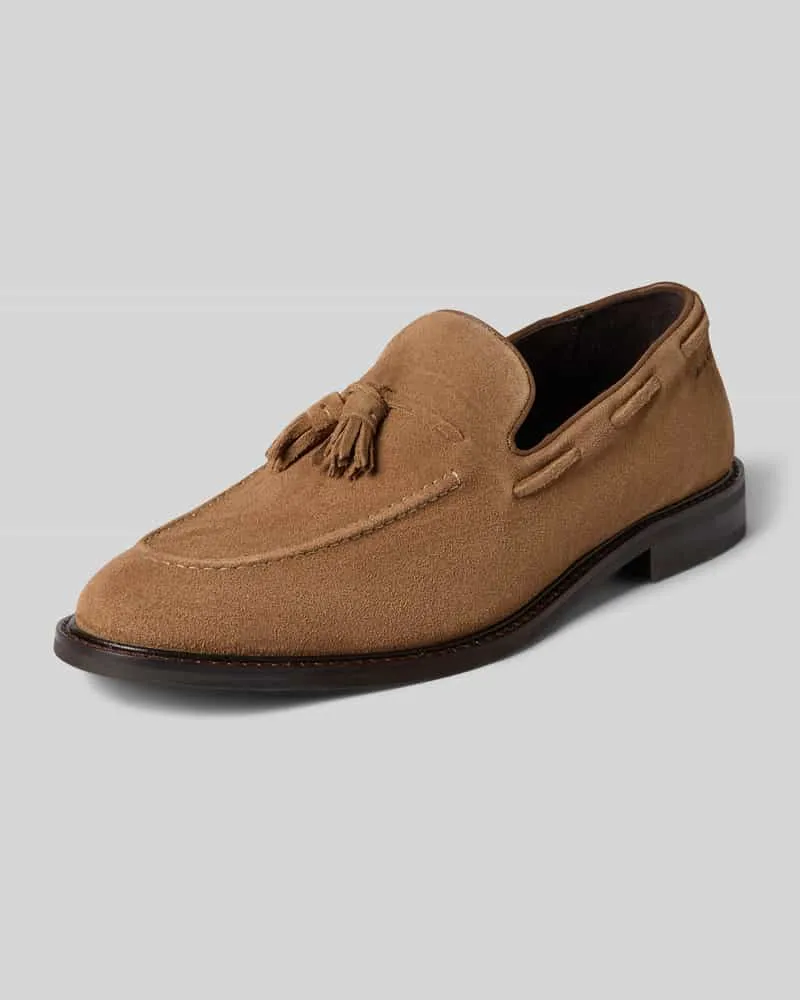 Gant Loafer aus Rindsvelours mit Quasten Beige