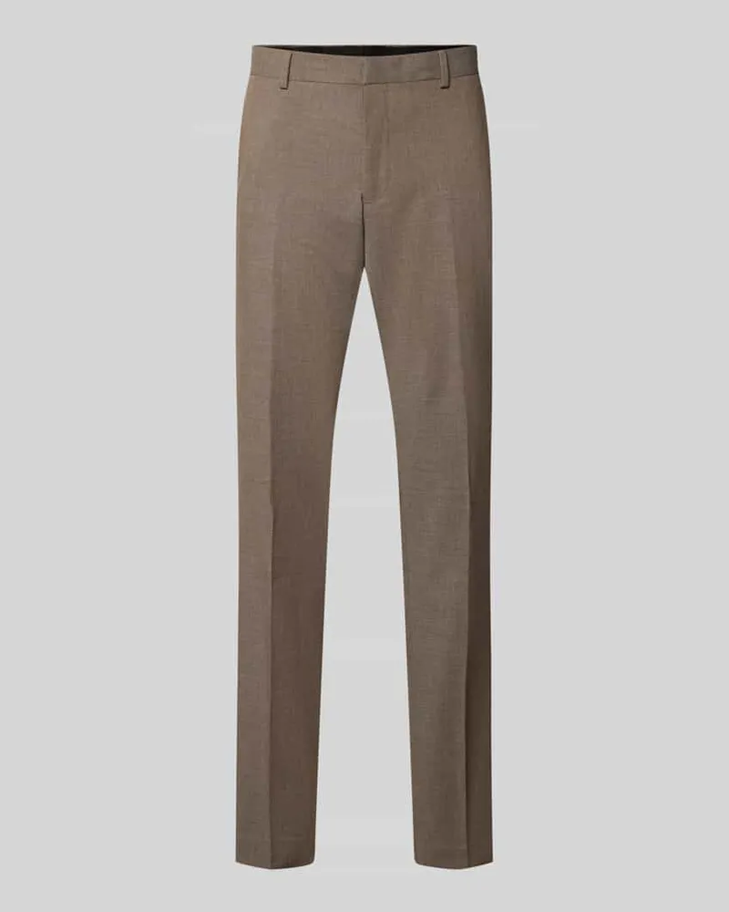 S.Oliver Slim Fit Anzughose mit Woll-Anteil Modell 'ULTIMATE Hellbraun
