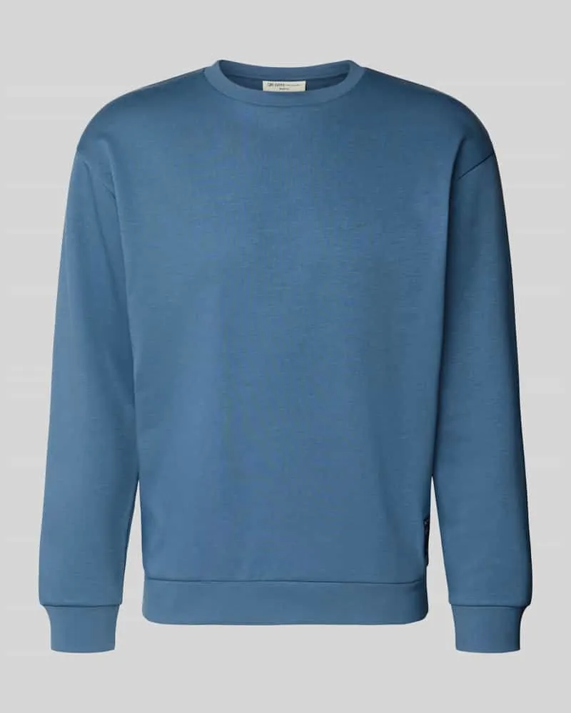 Tom Tailor Regular Fit Sweatshirt aus Baumwoll-Mix Jeansblau