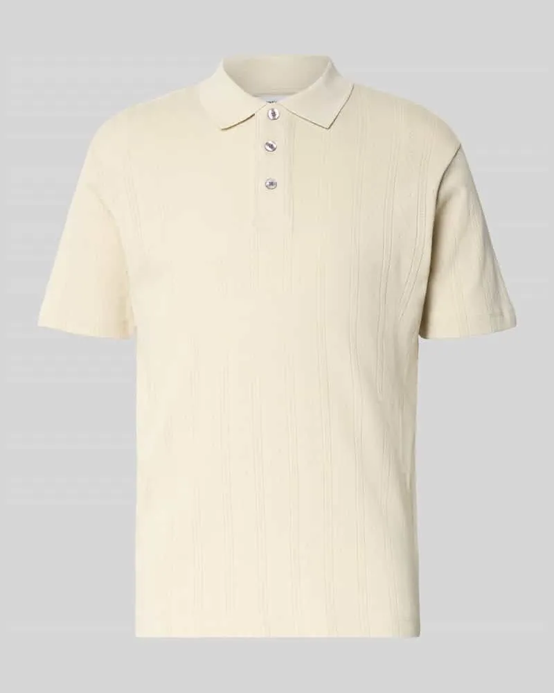 Lindbergh Poloshirt mit kurzer Knopfleiste 