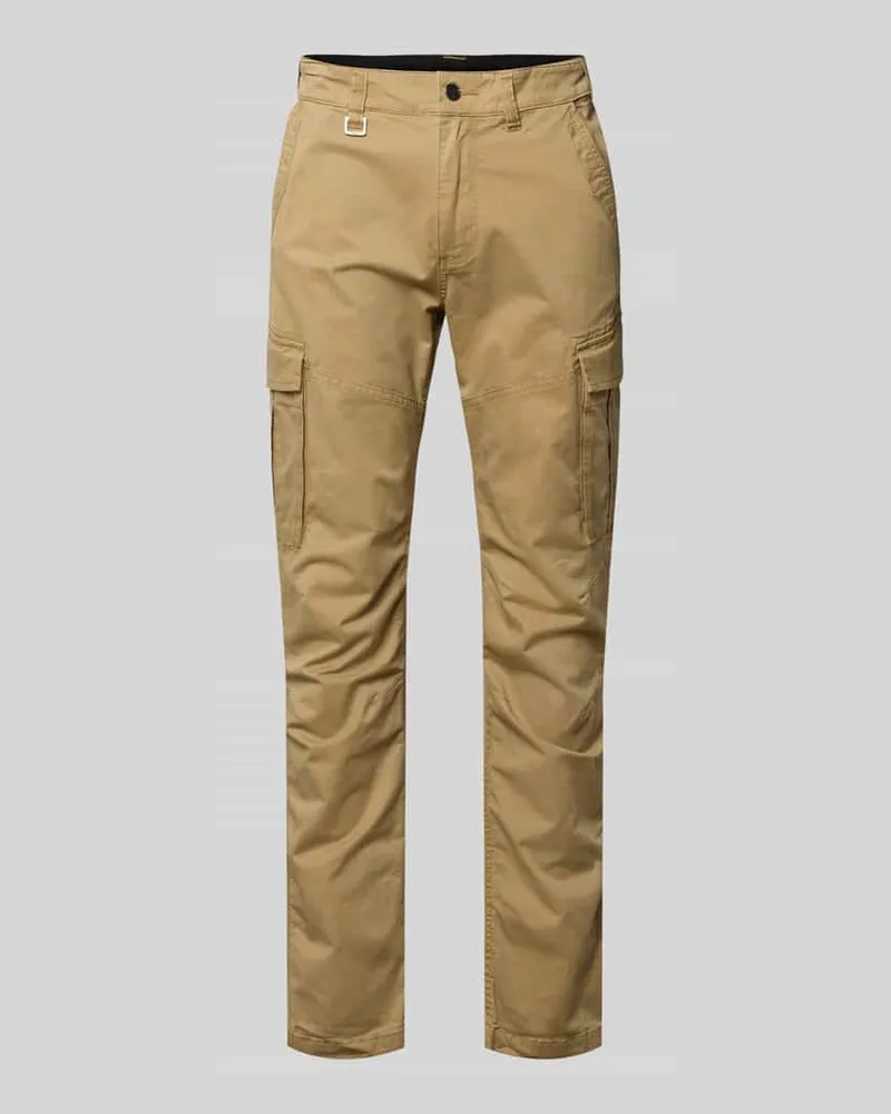 S.Oliver Regular Fit Cargohose aus Baumwoll-Mix Camel