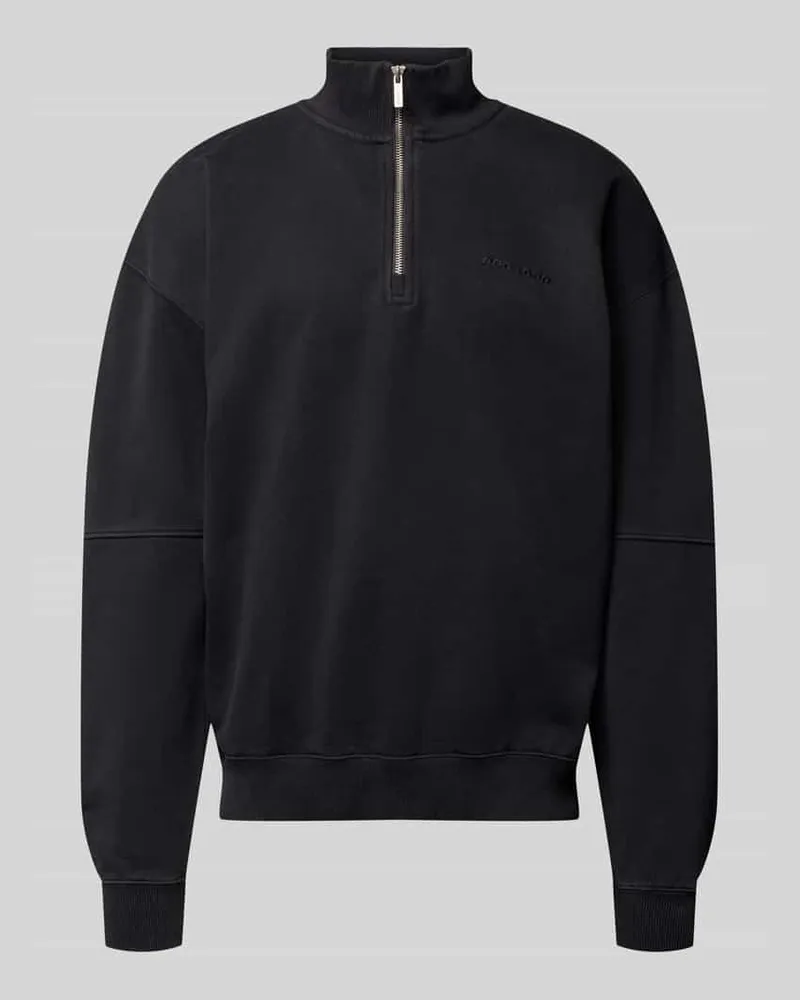 PEGADOR Oversized Sweatshirt mit Stehkragen Black