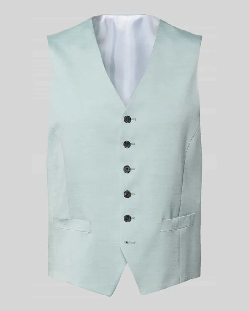 JOOP! Regular Fit Weste aus Viskose-Mix mit V-Ausschnitt Mint