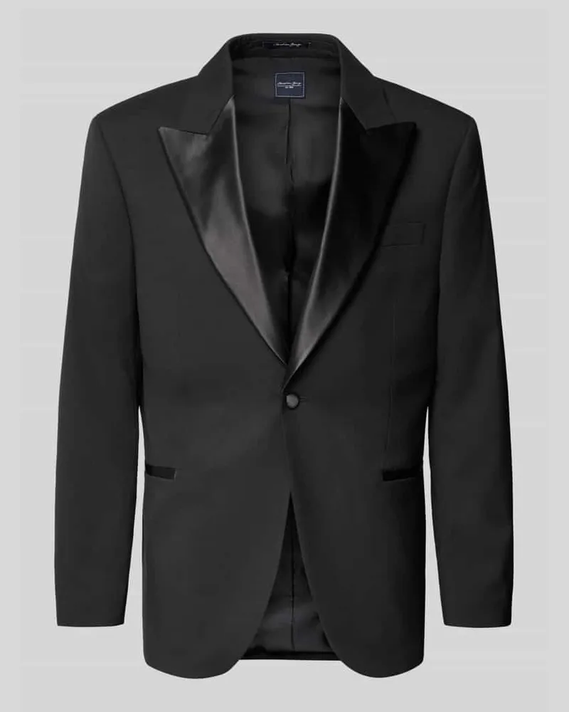 Christian Berg 1-Knopf-Smoking-Sakko mit Reverskragen Black
