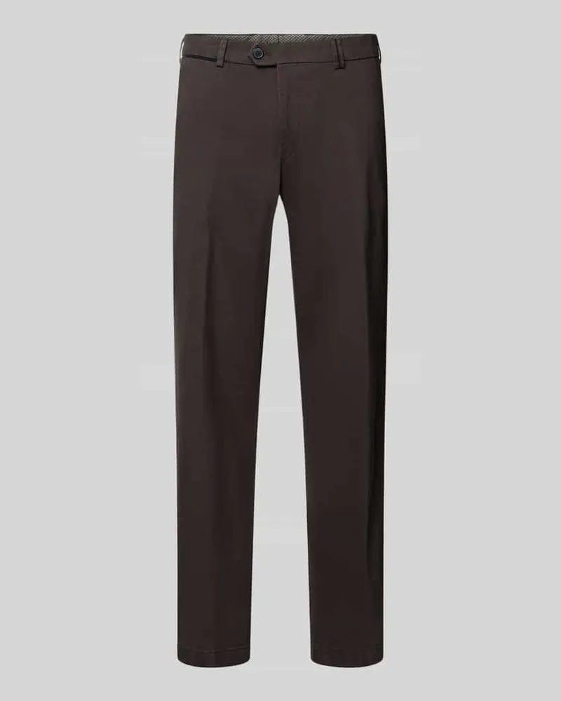 Hiltl Regular Fit Chino aus Baumwoll-Mix Modell 'PEAKER Dunkelgrau