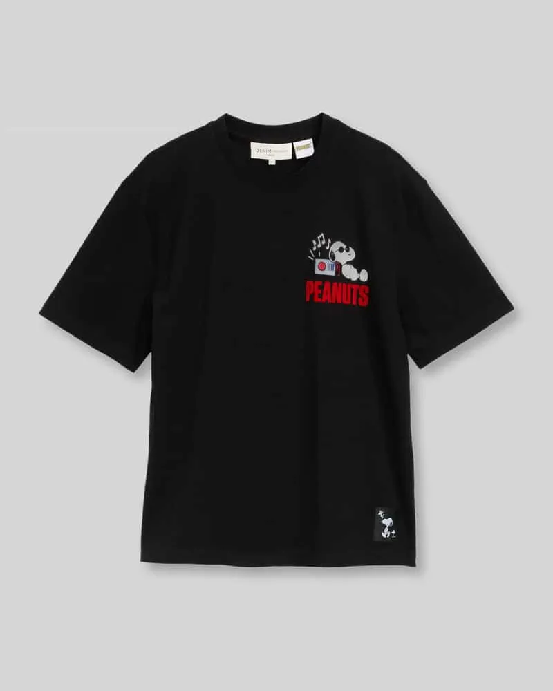 Tom Tailor Relaxed Fit T-Shirt mit Peanuts Motiv-Print Black