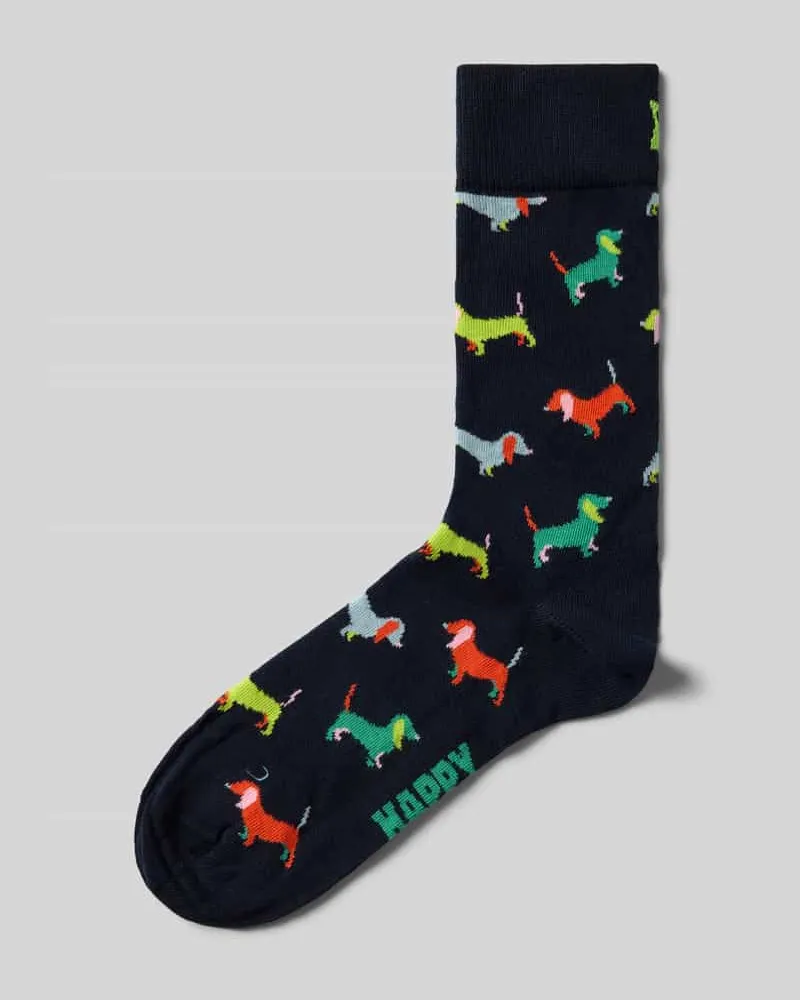 Happy Socks Socken mit Motiv-Stitching Modell 'PUPPY LOVE 