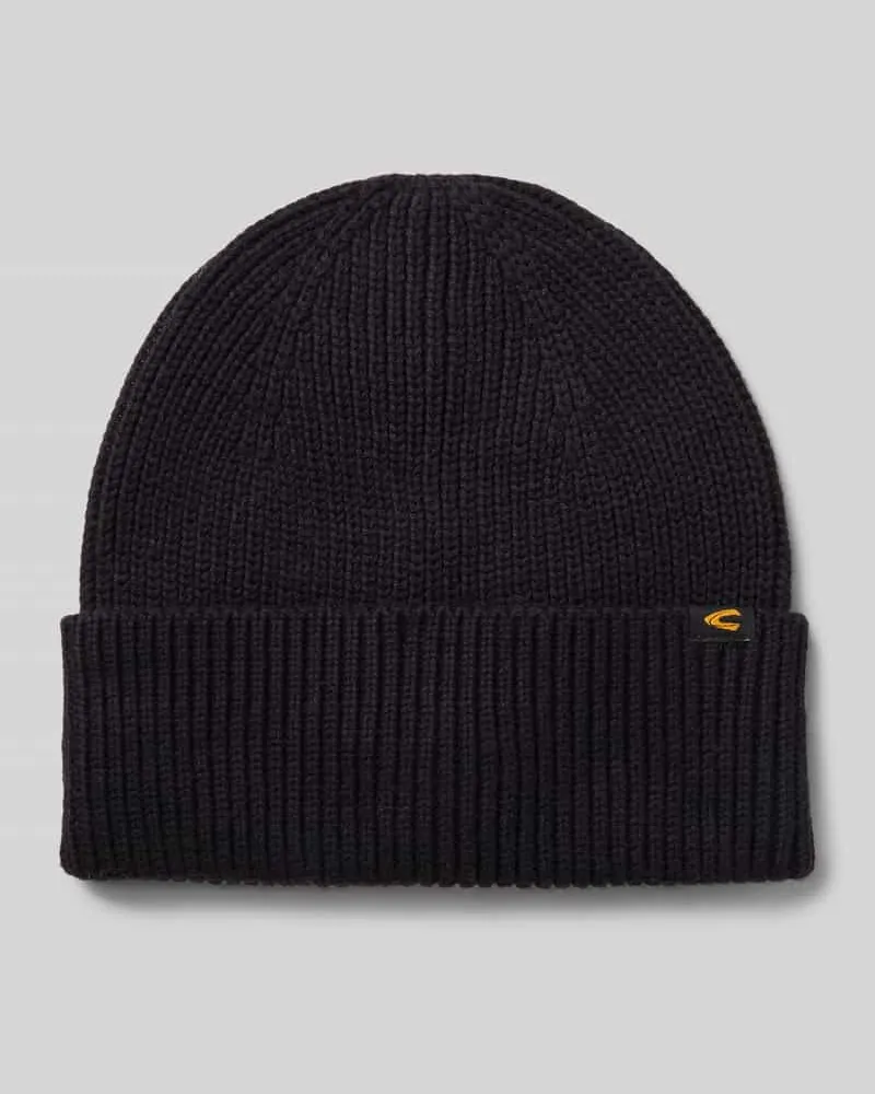 Camel Active Beanie mit Label-Detail Anthrazit