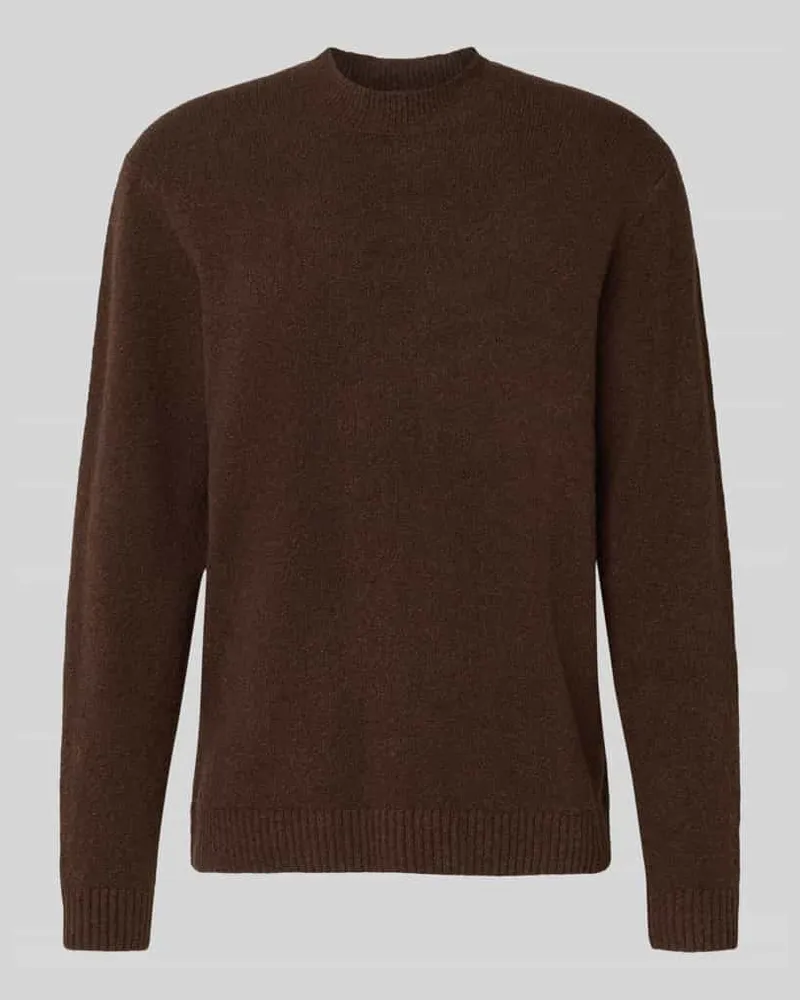Jack & Jones Strickpullover mit Polokragen Modell 'MAVERICK Schoko