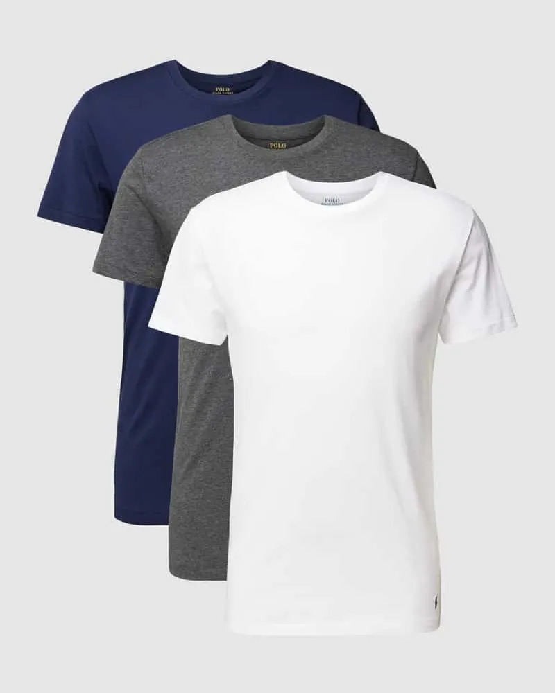 Ralph Lauren T-Shirt mit Logo-Stitching im 3er-Pack 