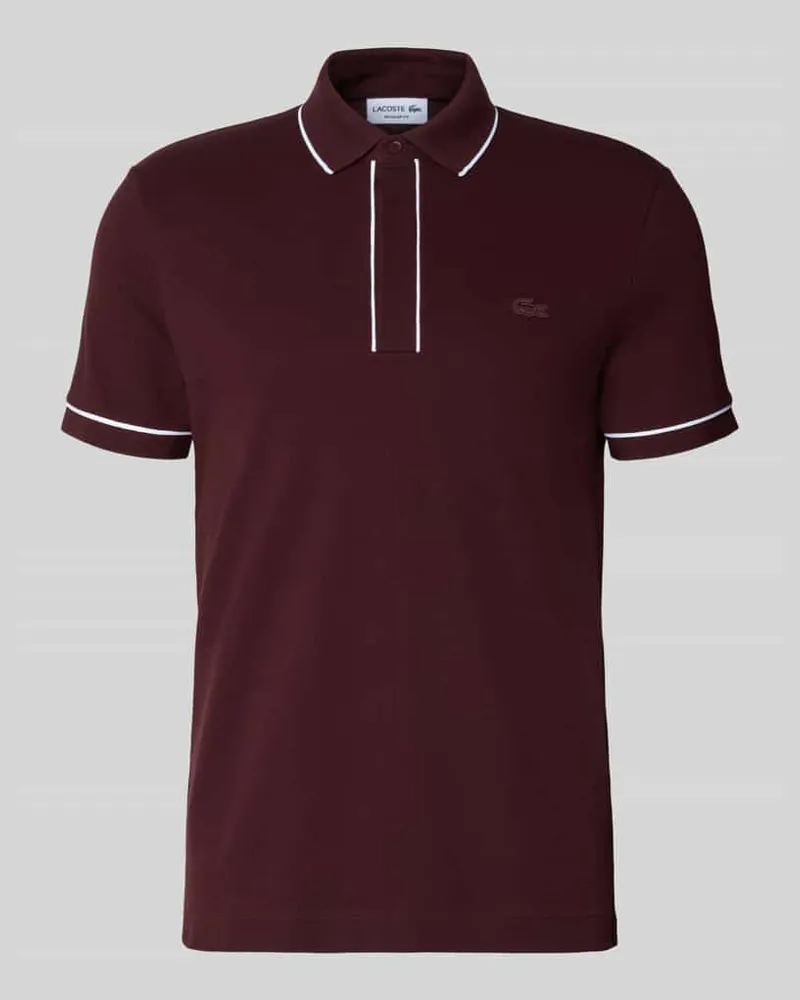 Lacoste Regular Fit Poloshirt aus Baumwoll-Mix Dunkelrot