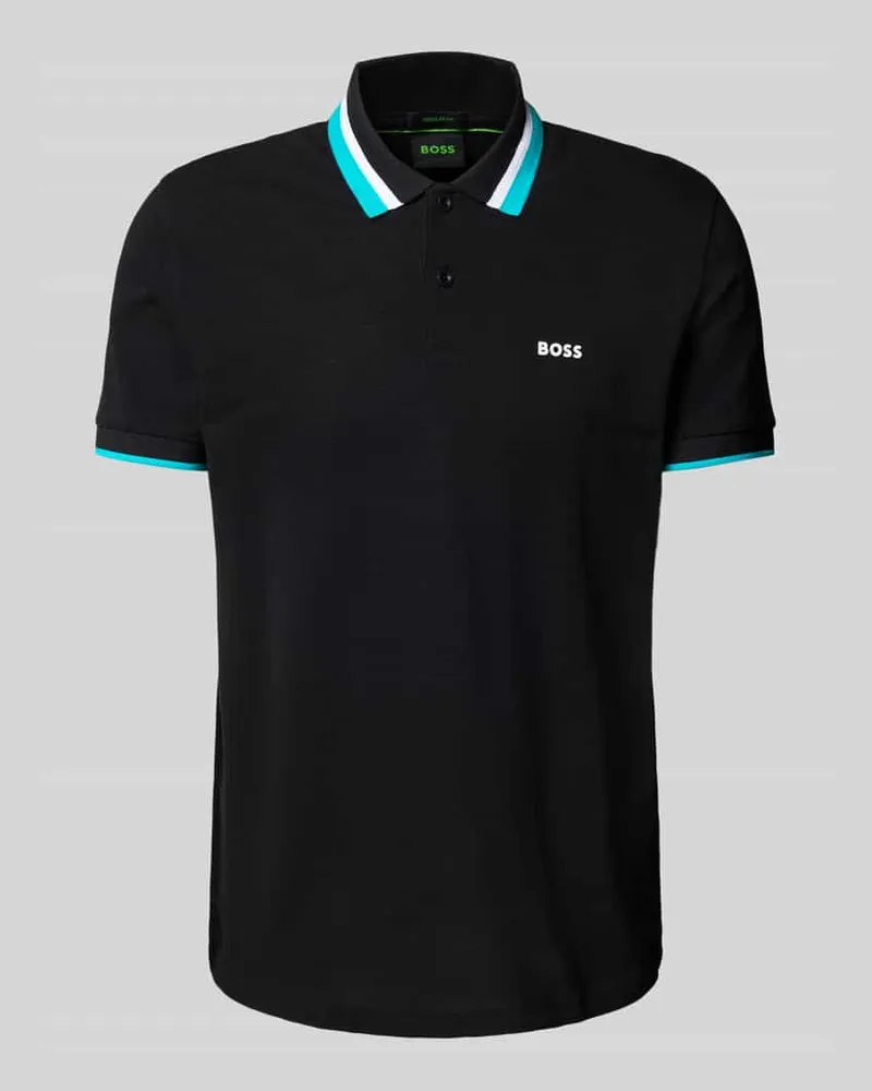 HUGO BOSS Regular Fit Poloshirt mit Label-Print Modell 'Paddy 