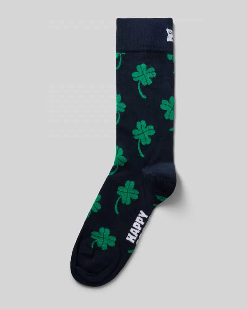 Happy Socks Socken mit Allover-Motiv-Print Dunkelblau