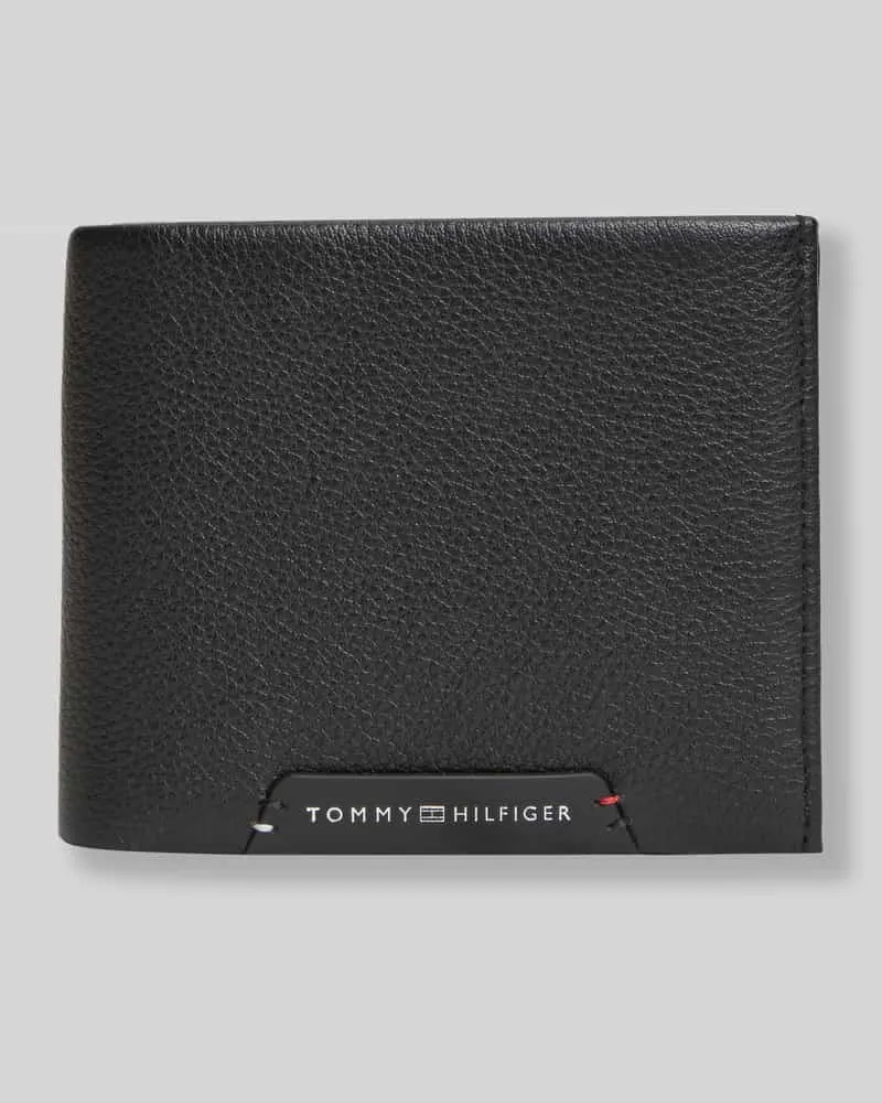 Tommy Hilfiger Portemonnaie aus echtem Leder Black