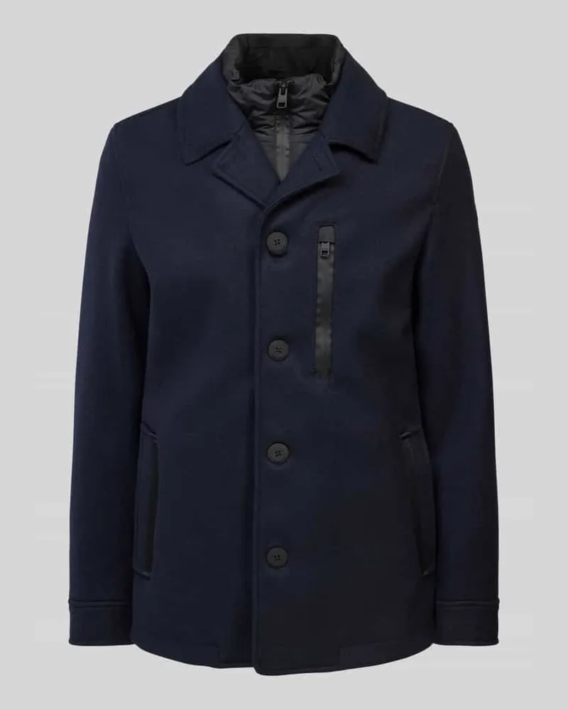 S.Oliver Regular Fit Jacke in Double-Layer-Optik Marine