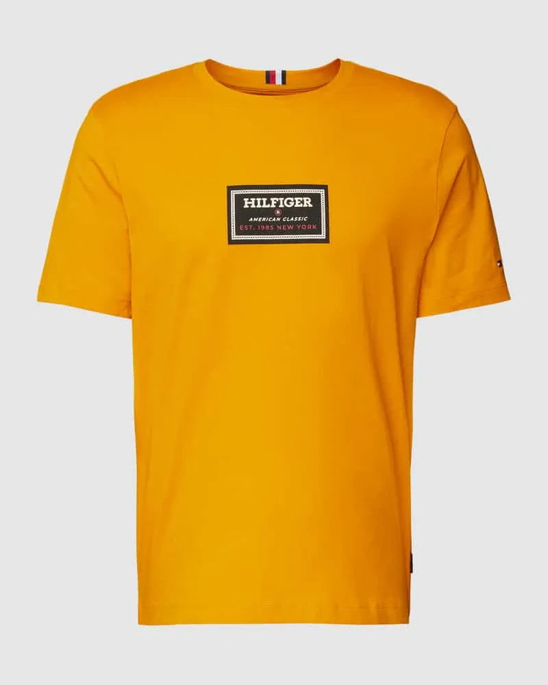 Tommy Hilfiger T-Shirt mit Label-Print Orange