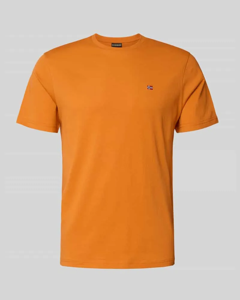 Napapijri T-Shirt mit Label-Stitching und Rundhalsausschnitt 