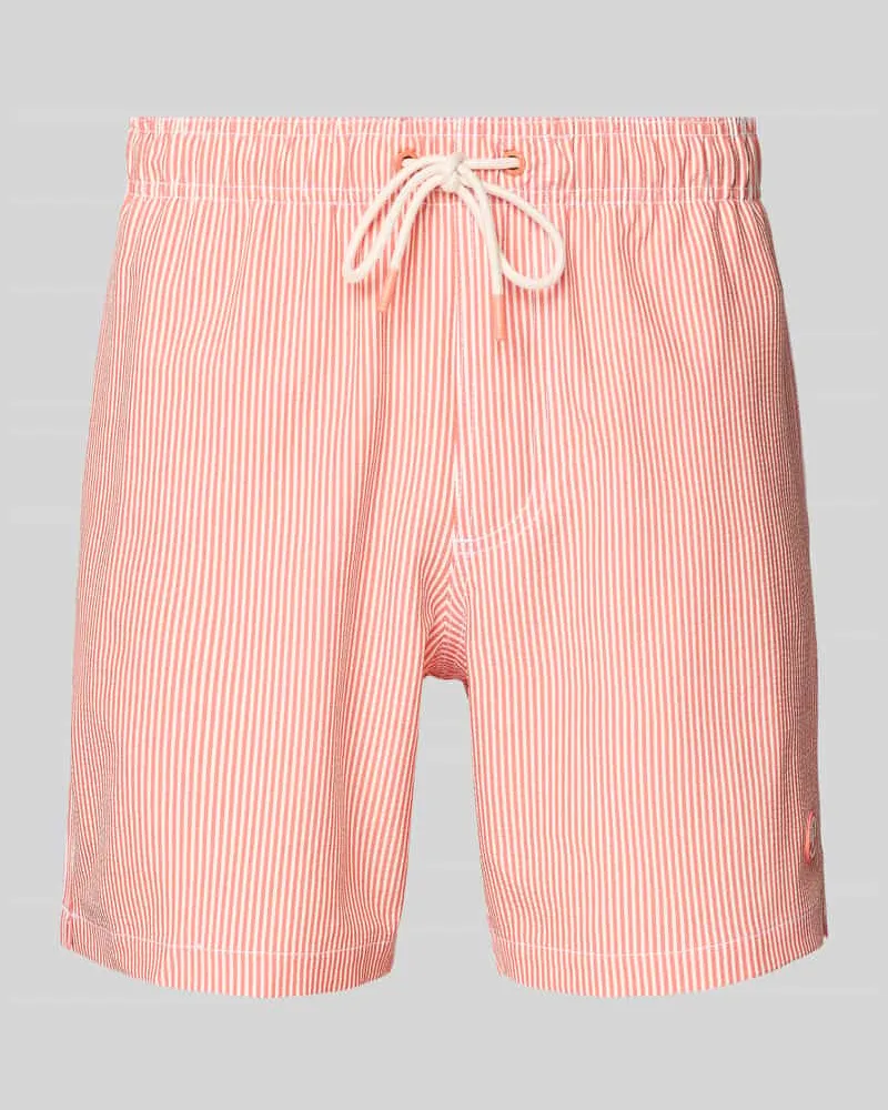 Shiwi Badehose mit Label-Detail Modell 'Pete Orange