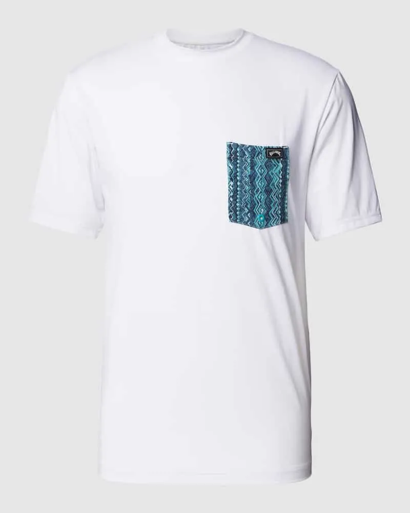 Billabong Loose Fit T-Shirt mit Brusttasche Modell 'TEAM POCKET Weiss