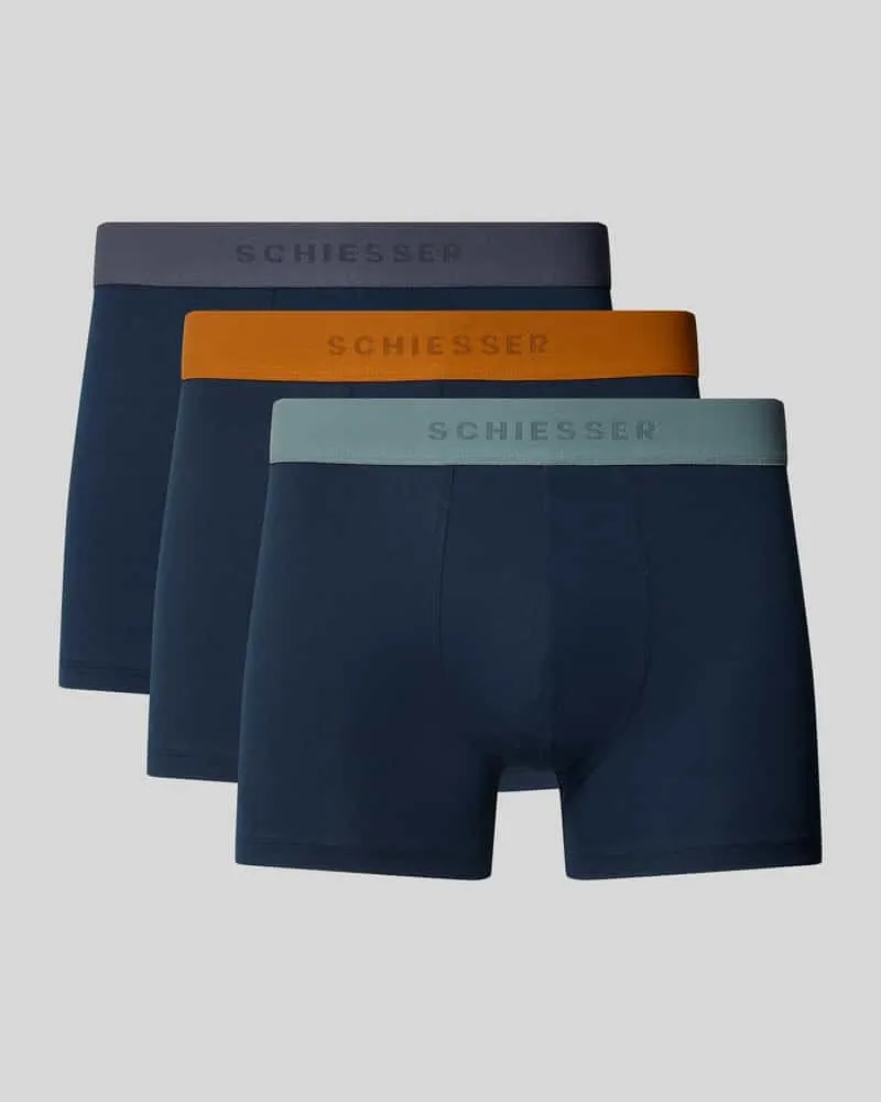 Schiesser Trunks mit elastischem Logo-Bund im 3er-Pack 