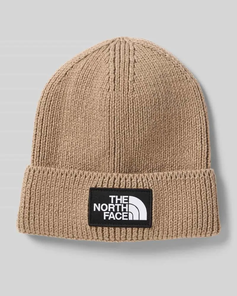 The North Face Beanie in Strick-Optik mit Logo-Patch Modell 'Box 
