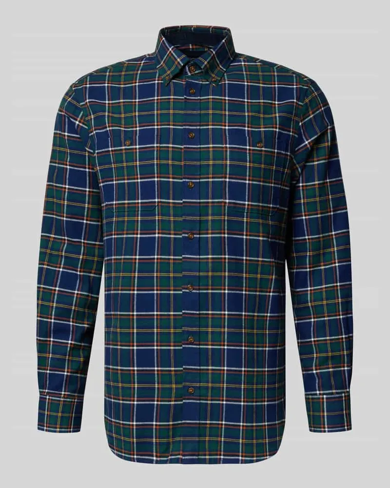 Christian Berg Regular Fit Freizeithemd mit Button-Down-Kragen 