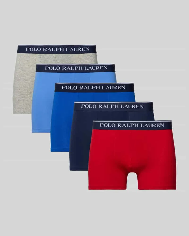 Ralph Lauren Skinny Fit Trunks aus Baumwoll-Mix im 5er Pack Rot