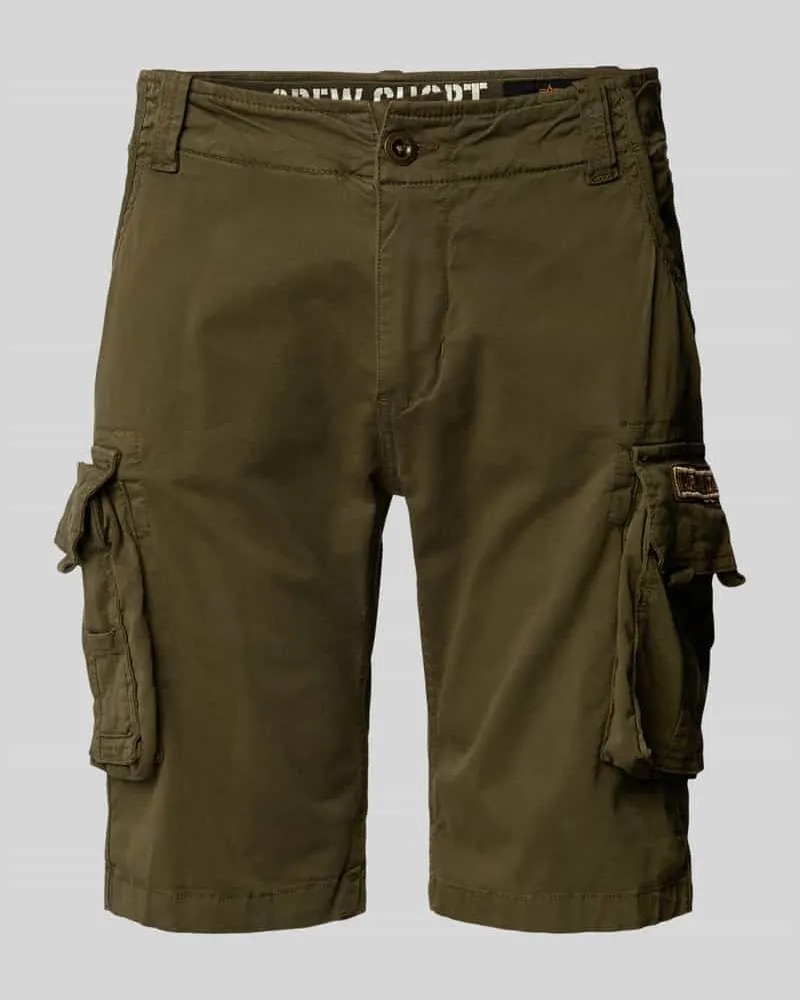 Alpha Industries Regular Fit Cargoshorts mit Label-Stitching Modell 'CREW SHORT 
