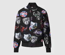 Bomberjacke mit Logo-Muster