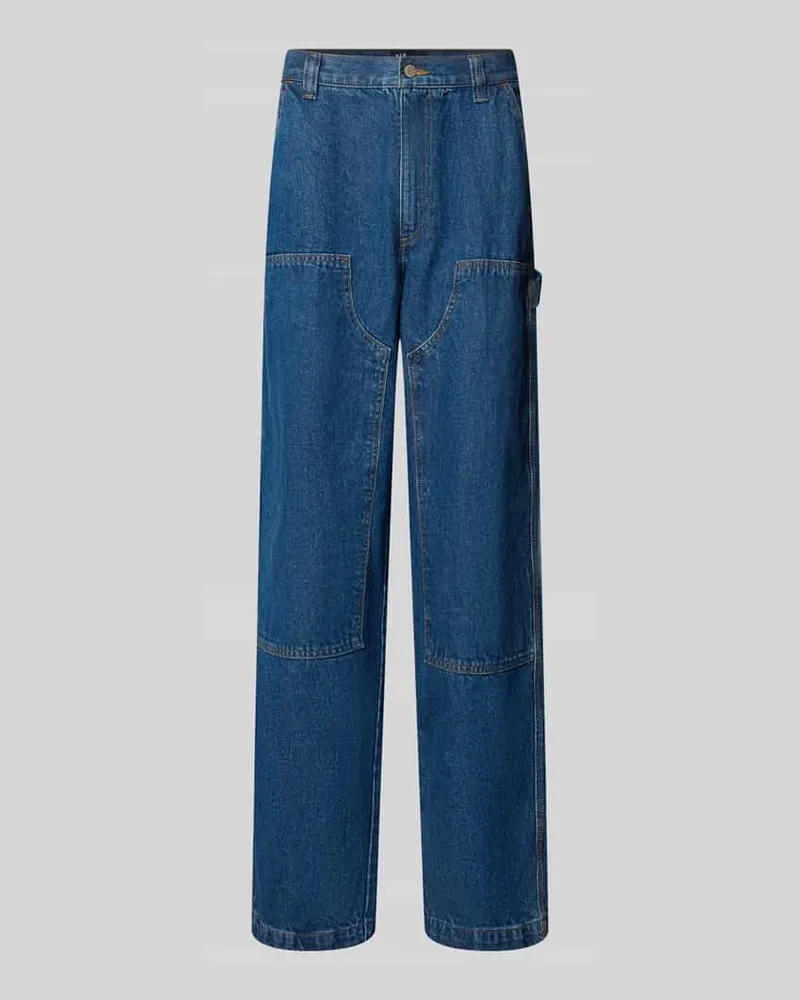 GAP Regular Fit Baggy Jeans mit Cargotaschen Jeansblau