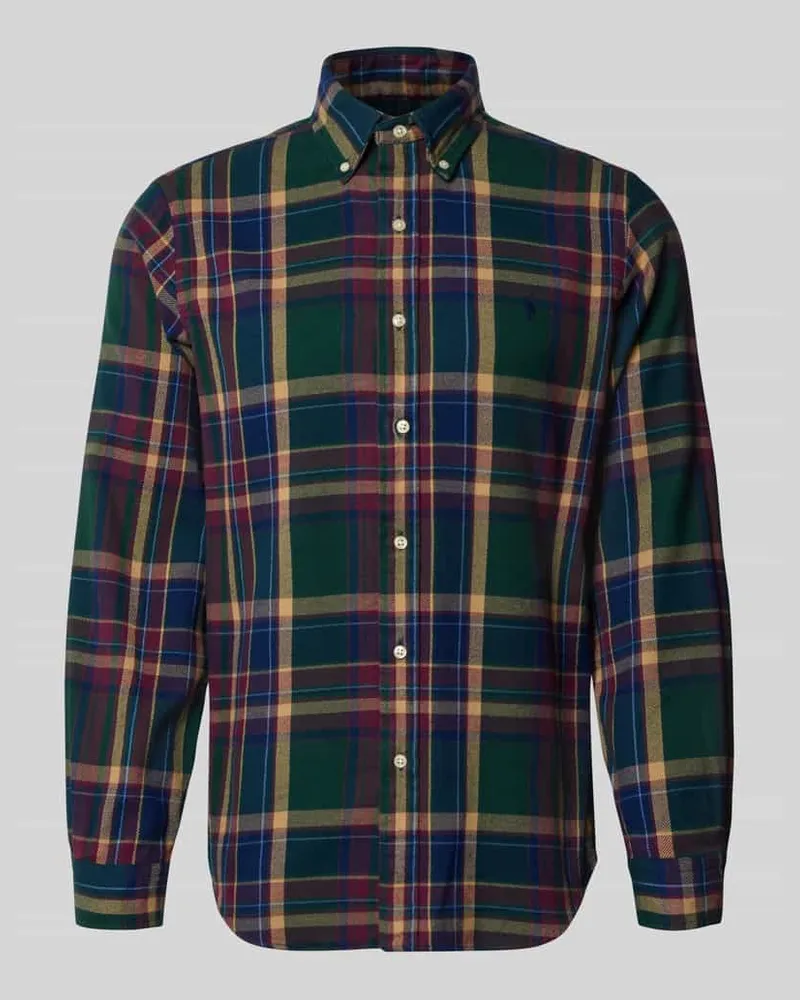 Ralph Lauren Custom Fit Freizeithemd aus reiner Baumwolle Dunkelgruen